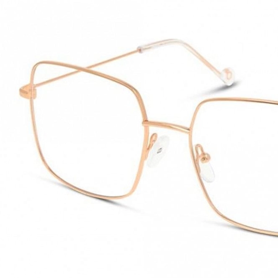 Full Rim Stainless steel Square Pink Female Medium Unofficial UNOF0074 Eyeglasses