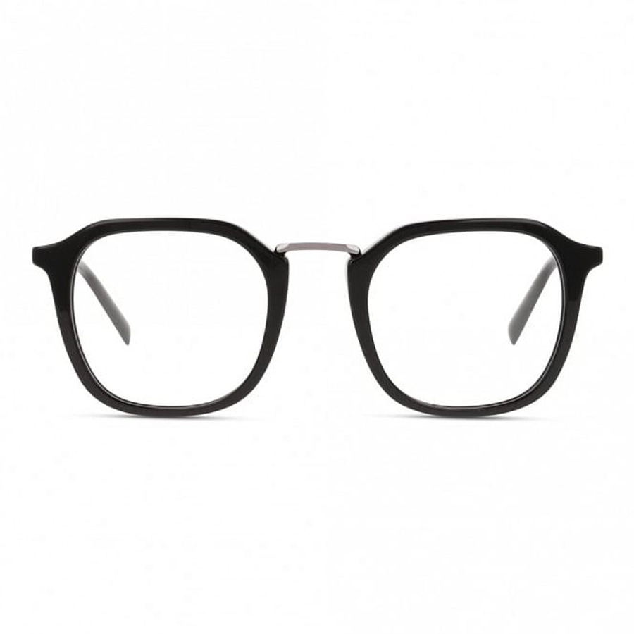 Full Rim Acetate Square Black Male Medium Unofficial UNOM0255 Eyeglasses