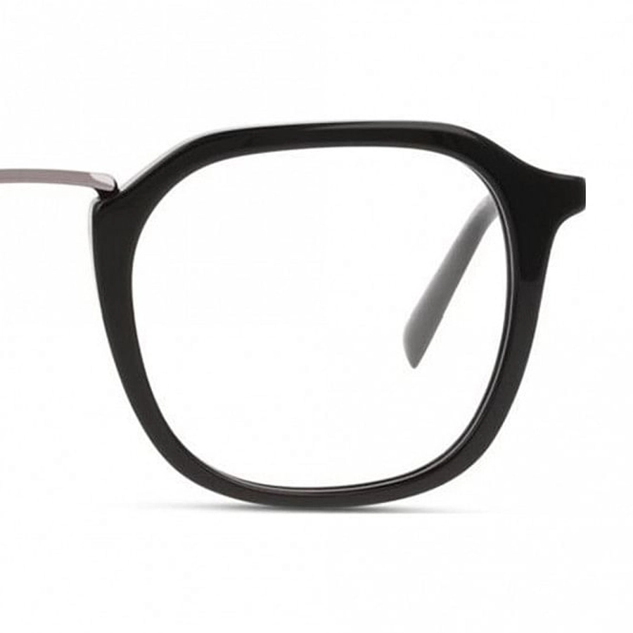 Full Rim Acetate Square Black Male Medium Unofficial UNOM0255 Eyeglasses