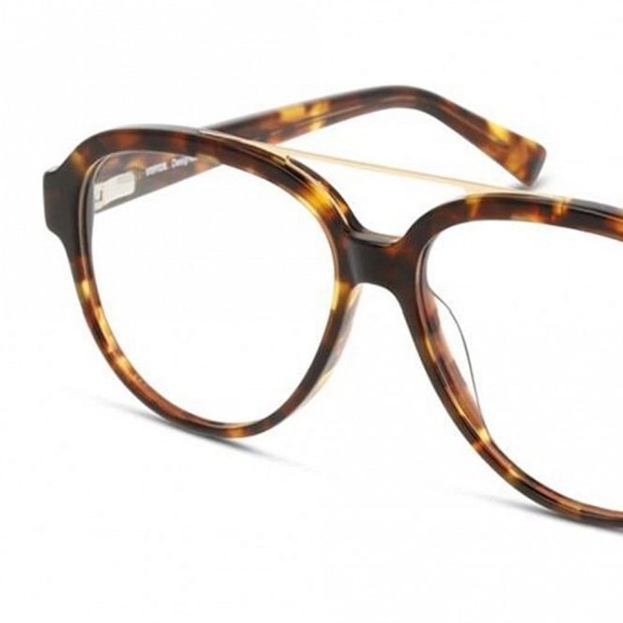 Full Rim Acetate Aviator Brown Male Large Unofficial UNOM0192 Eyeglasses