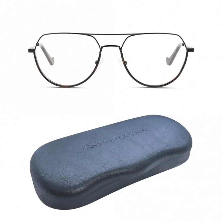 Full Rim Stainless steel Aviator Brown Male Medium Unofficial UNOM0246 Eyeglasses