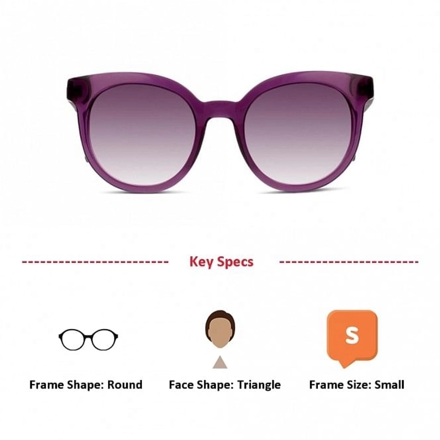 Round UV Protected Lens Violet Purple Acetate Full Rim  Small Sensaya SAFF32 Sunglasses