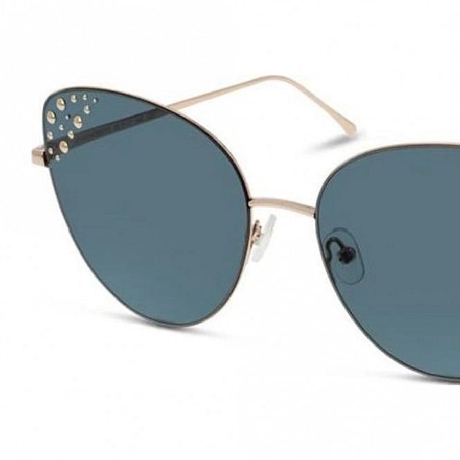 Round UV Protected Lens Blue Metal Full Rim  Large Sensaya SAGF43 Sunglasses