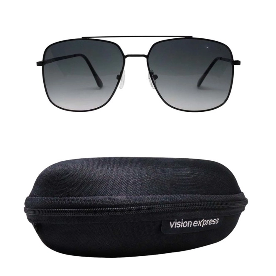 Grey Gradient Black Square Sunglasses 21824