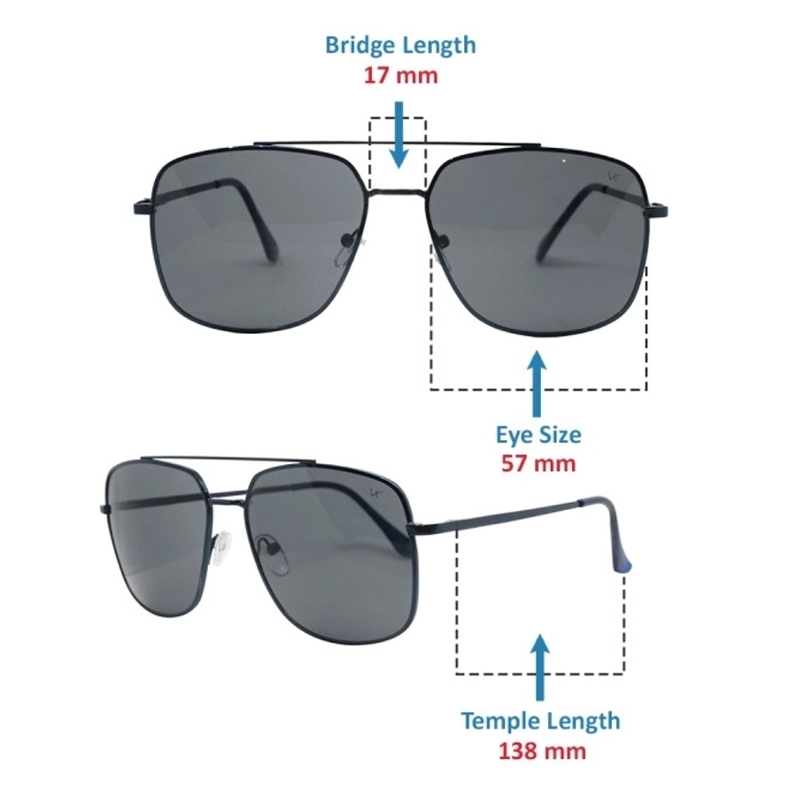 Grey Navy Square Sunglasses 21824