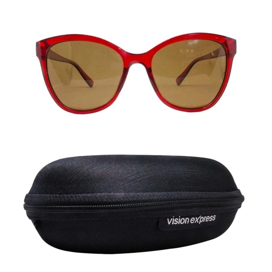 Brown Burgundy Cat Eye Sunglasses 41424P
