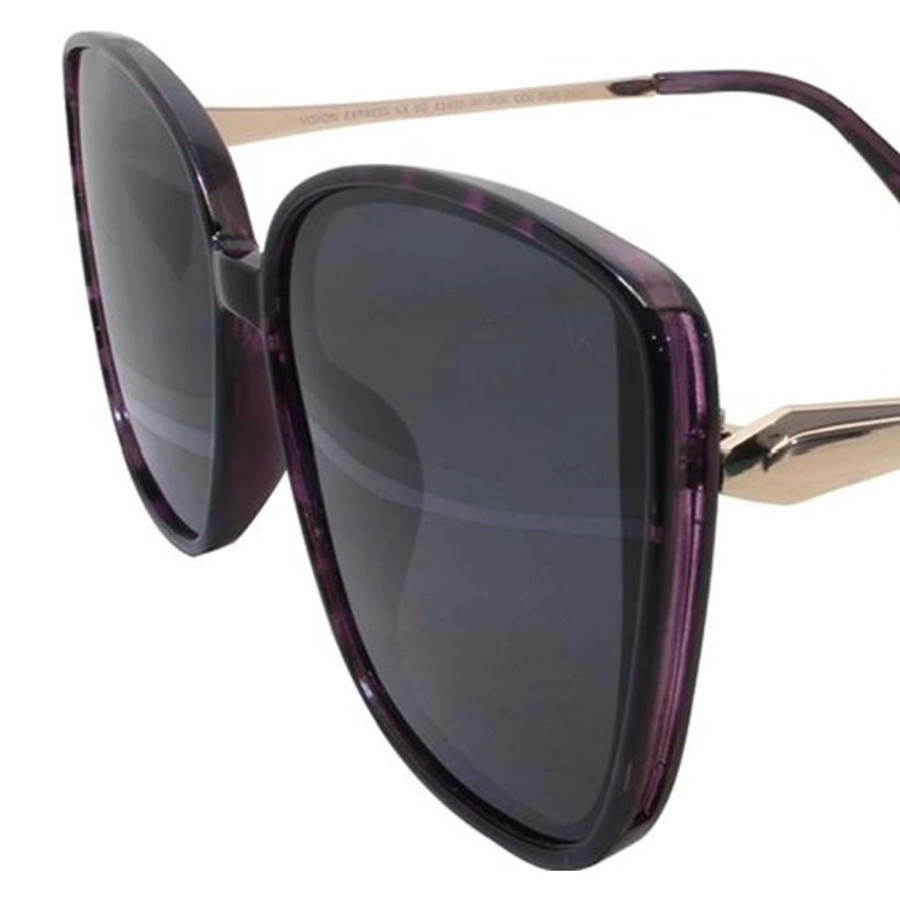 Grey Purple Cat Eye Sunglasses 41435P