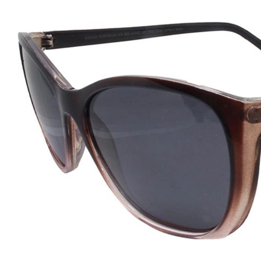 Crystal Brown Peach Cat Eye Sunglasses 41442P
