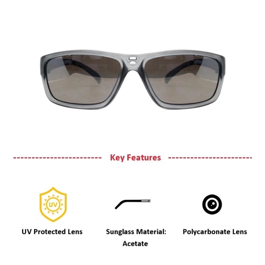 Grey Rectangle Sunglasses 51206