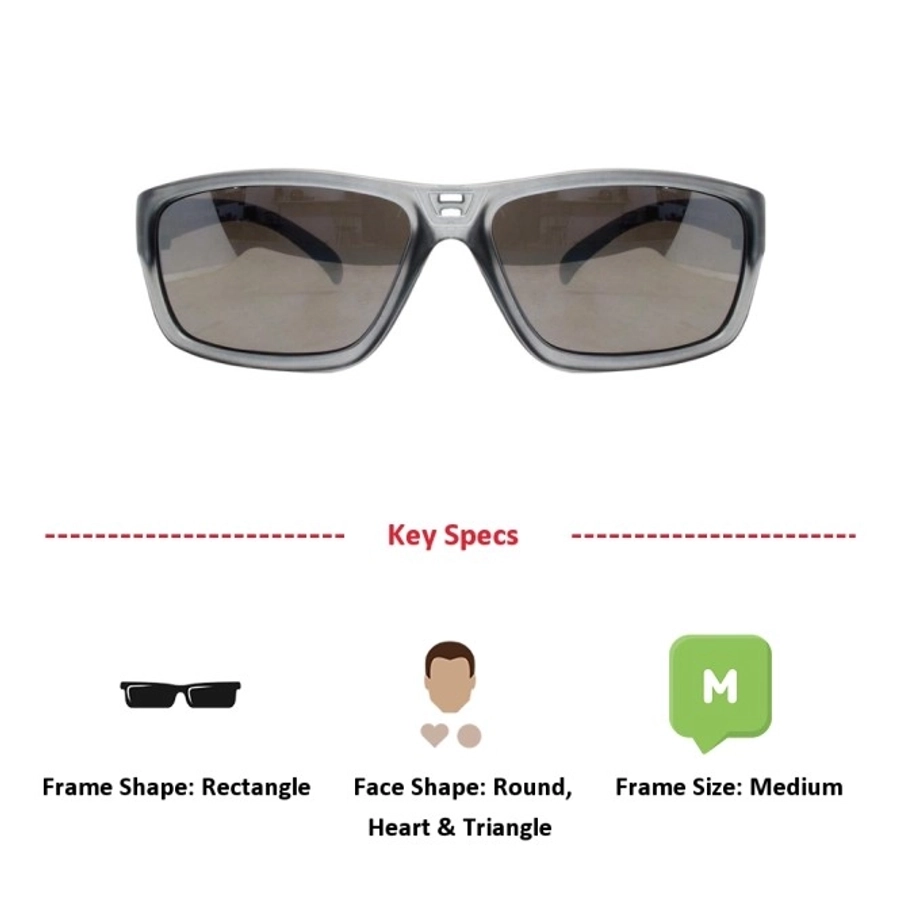 Grey Rectangle Sunglasses 51206