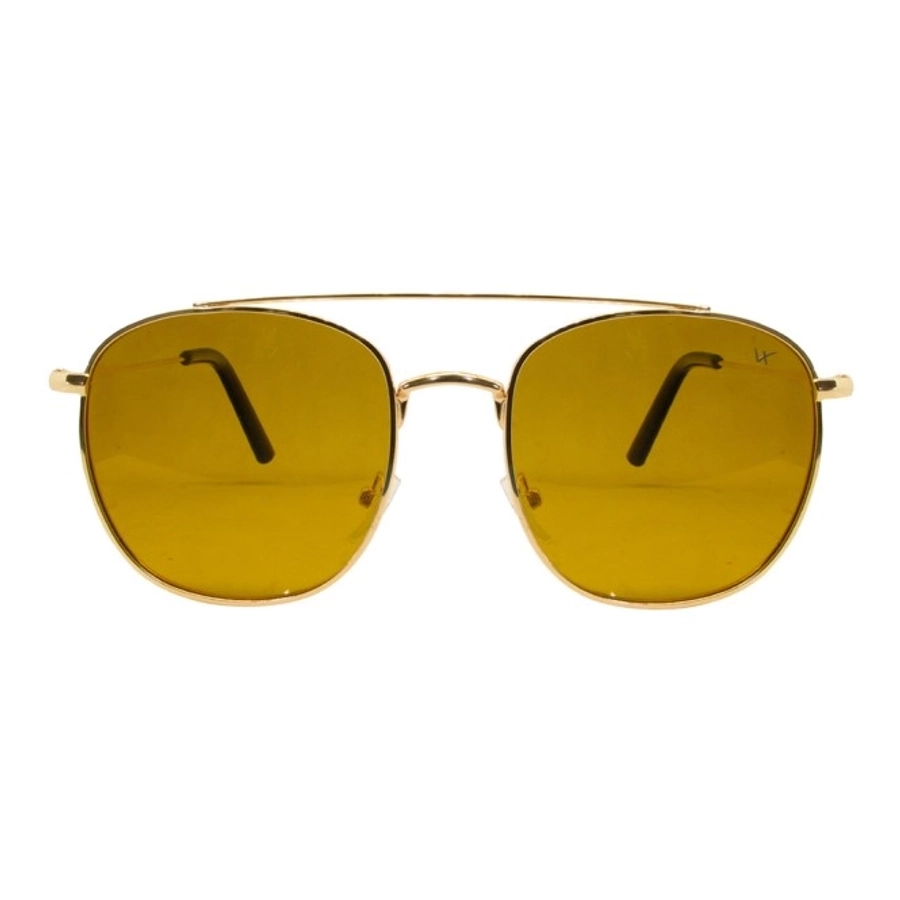 Brown Gold Square Sunglasses 21845P