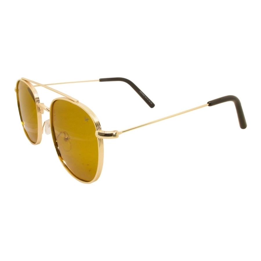 Brown Gold Square Sunglasses 21845P