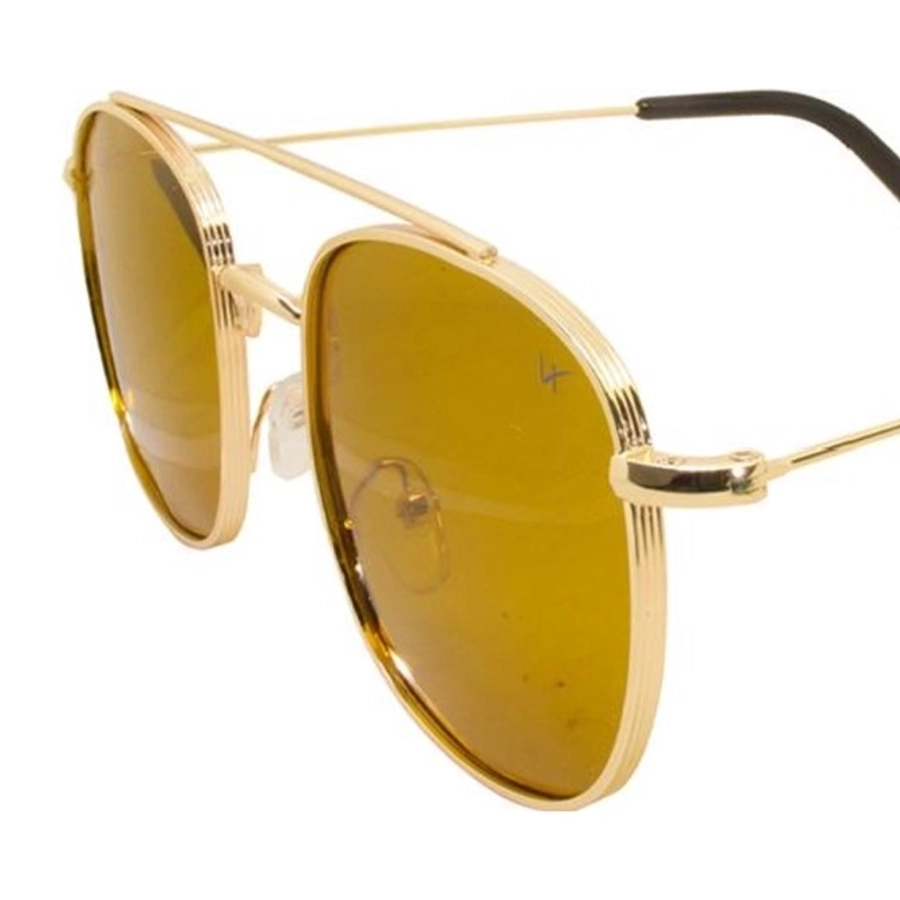Brown Gold Square Sunglasses 21845P