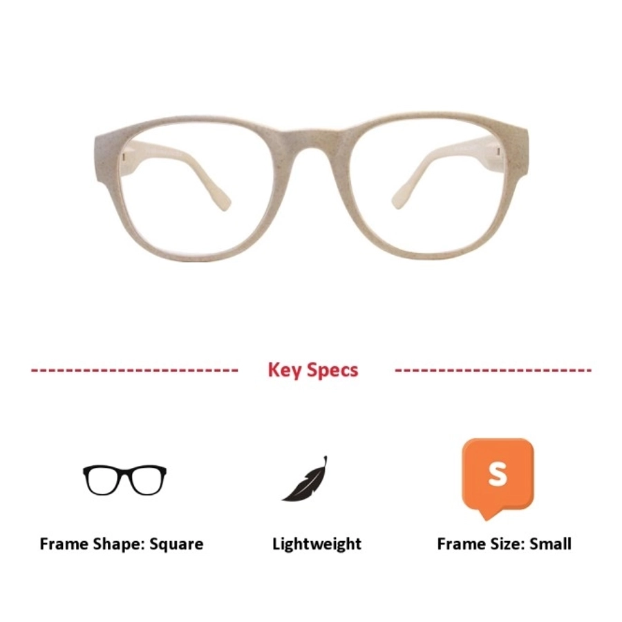 Full Rim Square Beige Small 29676AF Eyeglasses