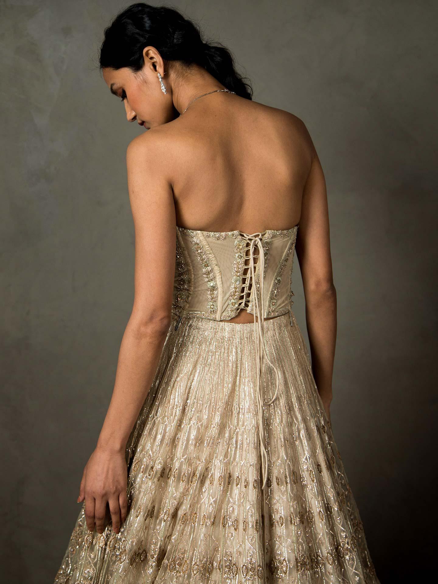 Ecru Chanda Corset Blouse