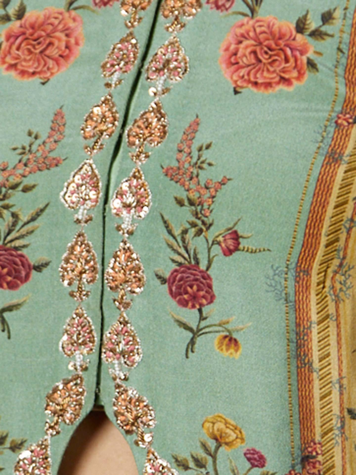 Light Teal & Sand Dahlia Floral Ensemble Light Teal & Sand Dahlia Floral Ensemble