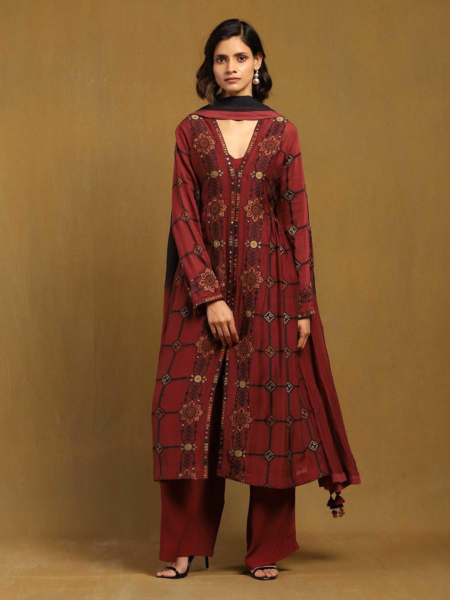 タグ付き未使用品　刺繍華やか　RITUKUMAR リトゥクマール　インド　緑 410331983001_6.jpg