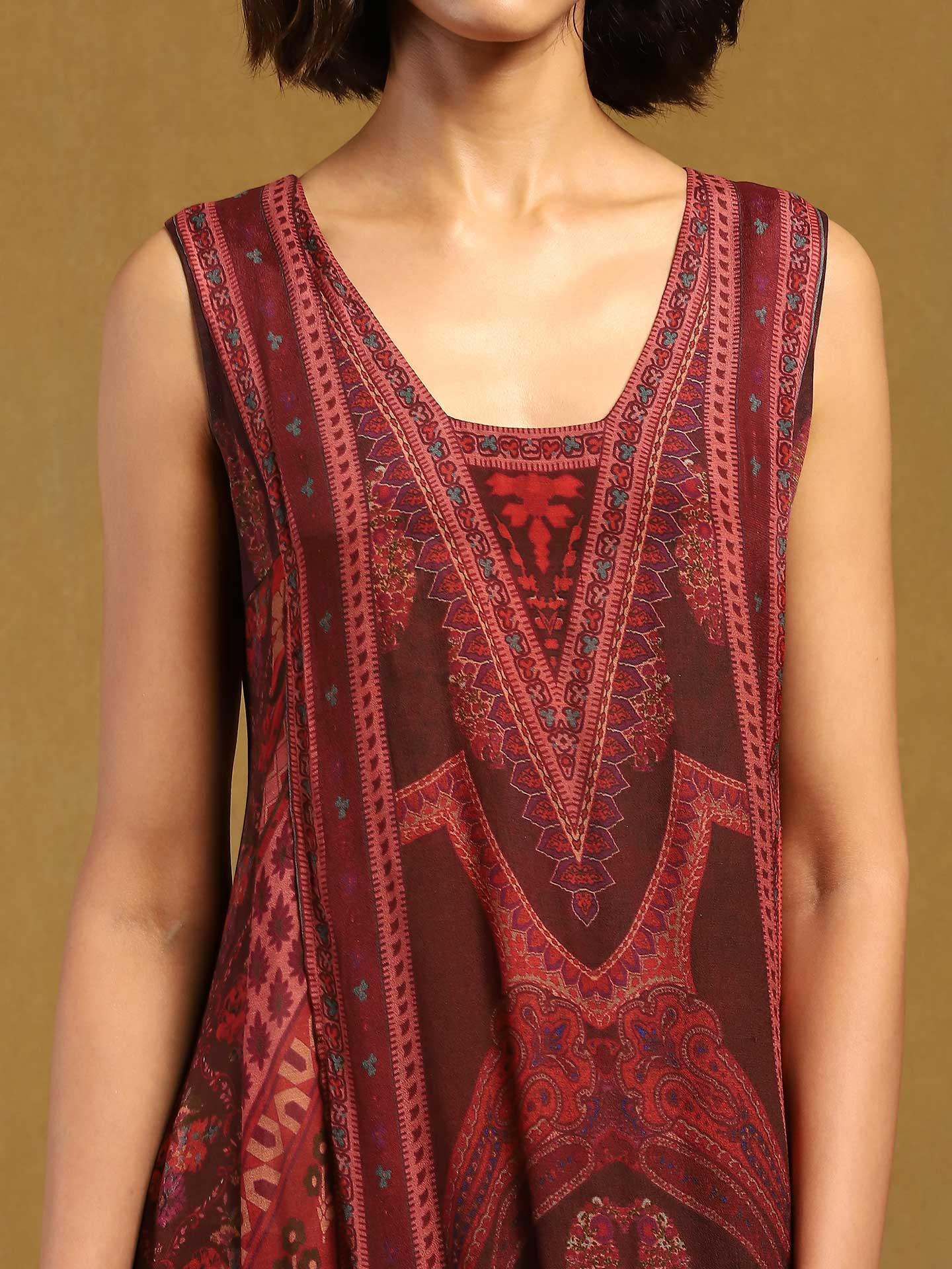 A line patch pocket dress