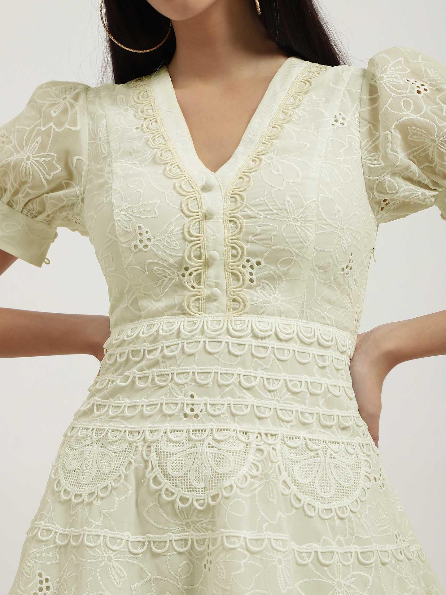 ワンピース Rosemuse Bijou knit mini onepiece white Bijou knit mini