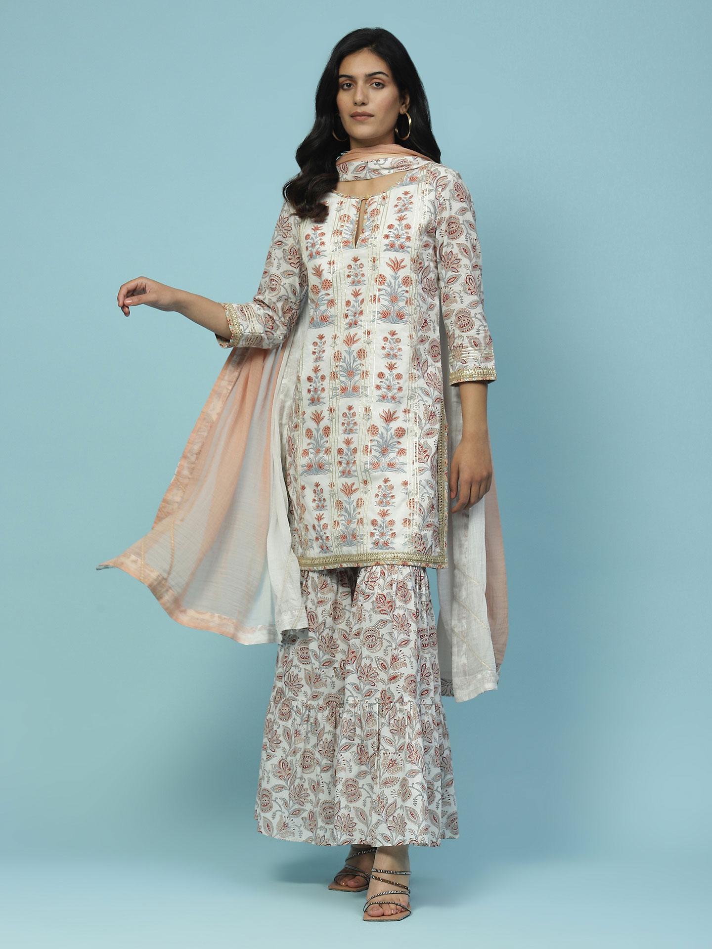 Off White Analiya Sharara Suit