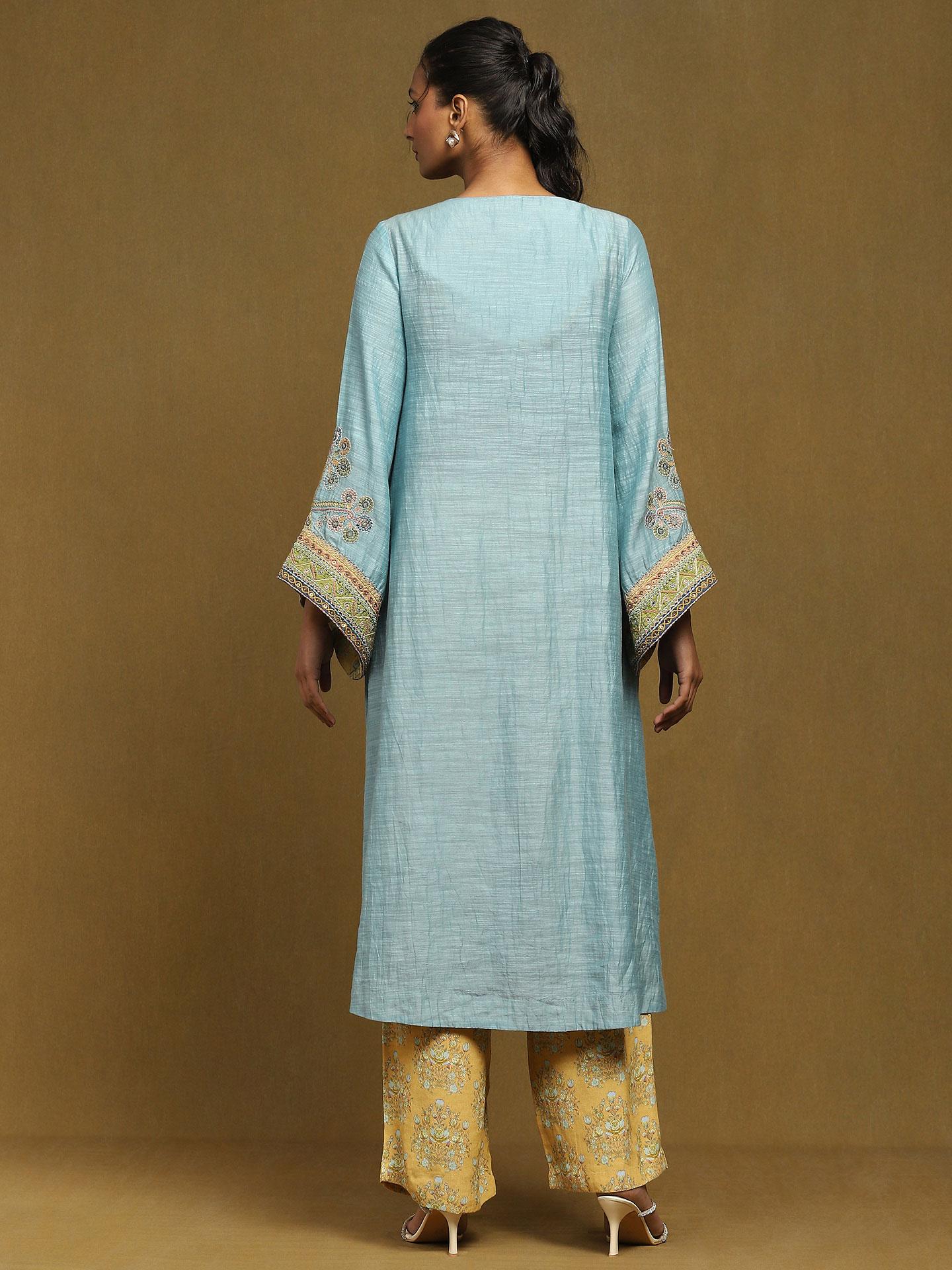 Dinaz Supima Cotton Light Blue Kurta Set