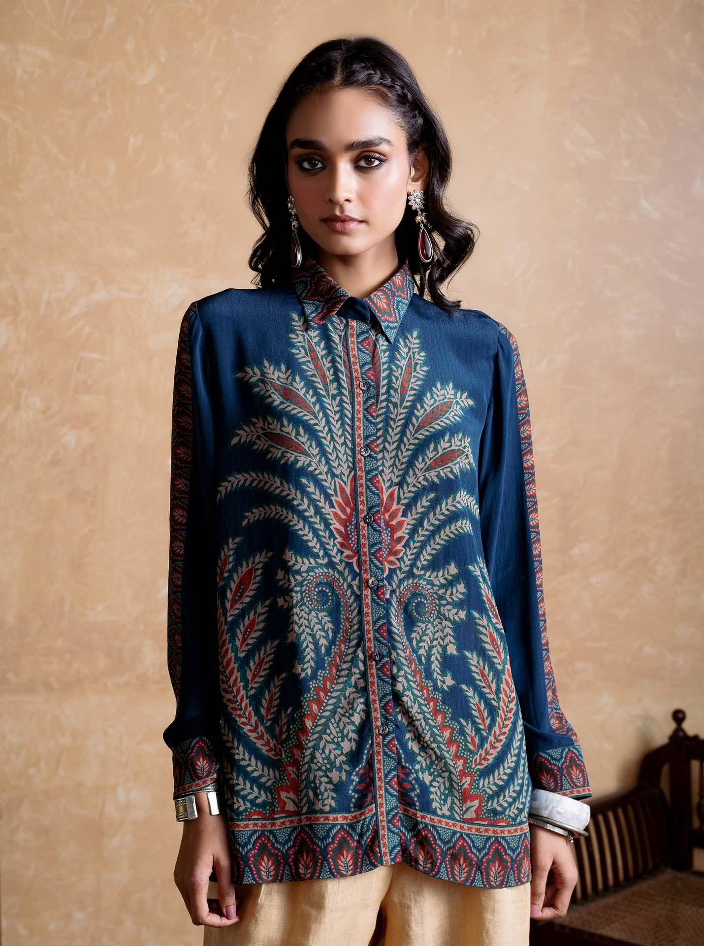 Buy Green Embroidered Kurti And Dhoti Set | KALKI Fashion Global