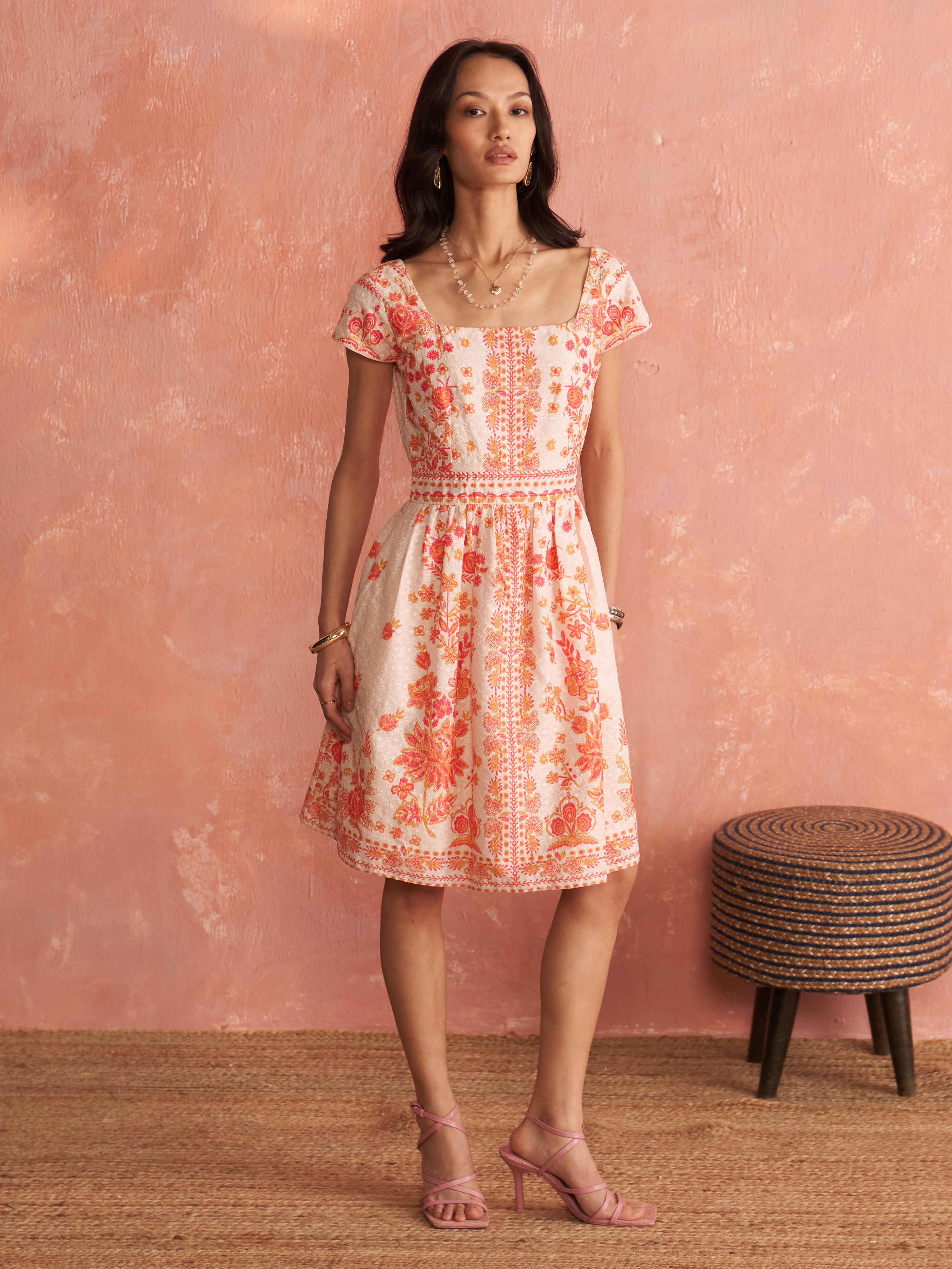 Ecru Calicoo Short Dress