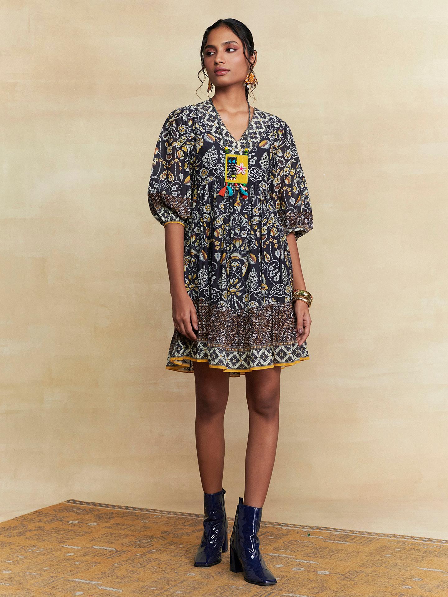 Brown Desert Rose Short Dress