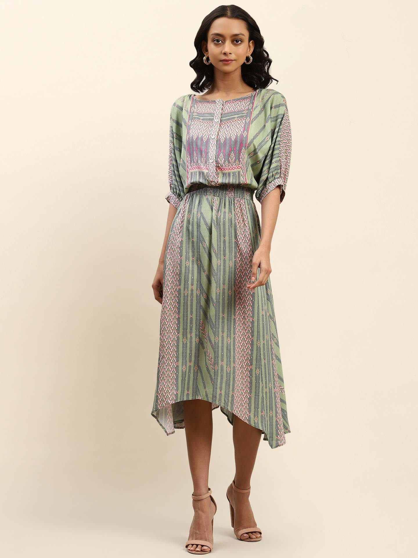 Green Kallos Long Dress