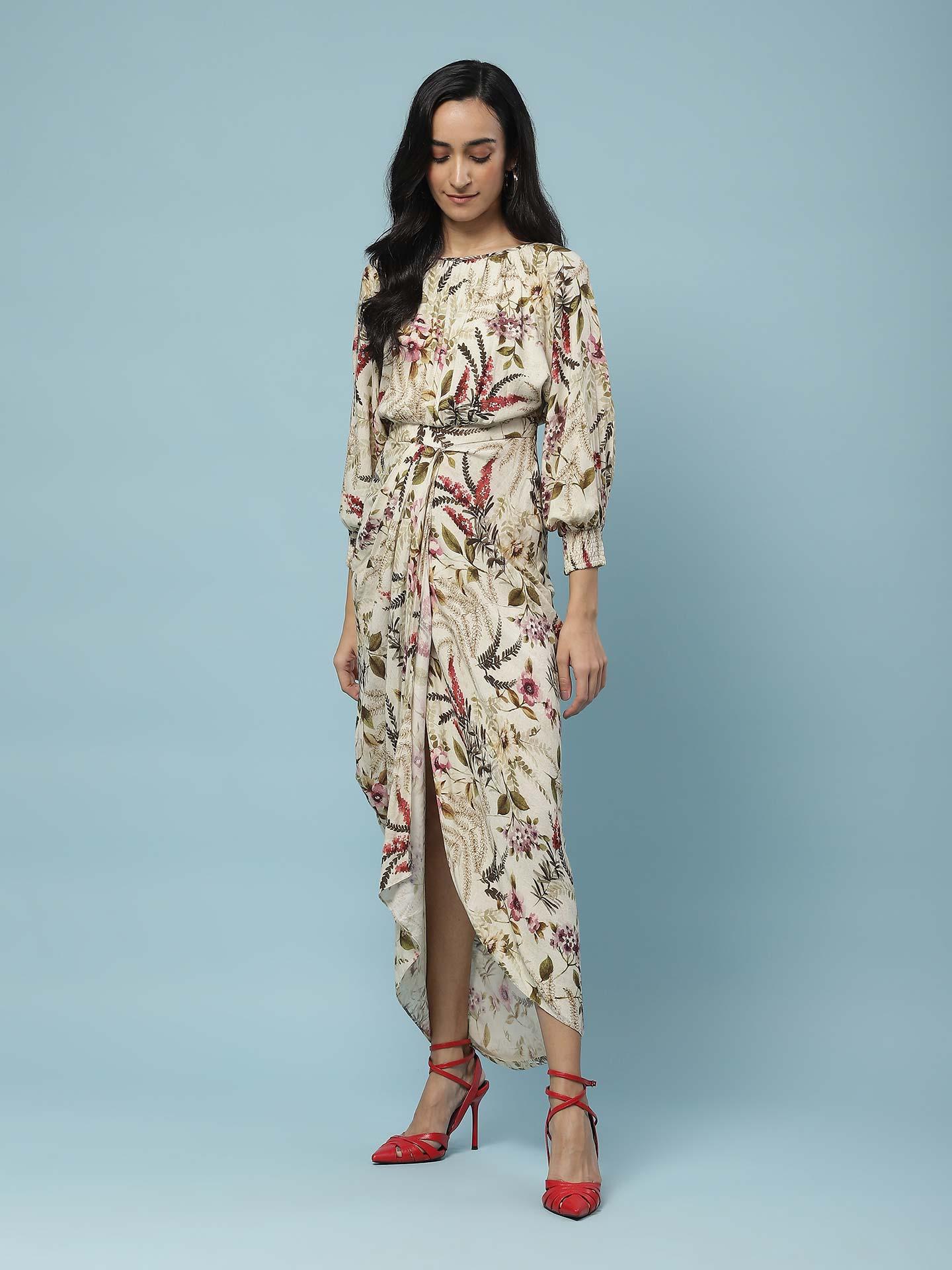 Off White Amaltas Long Dress