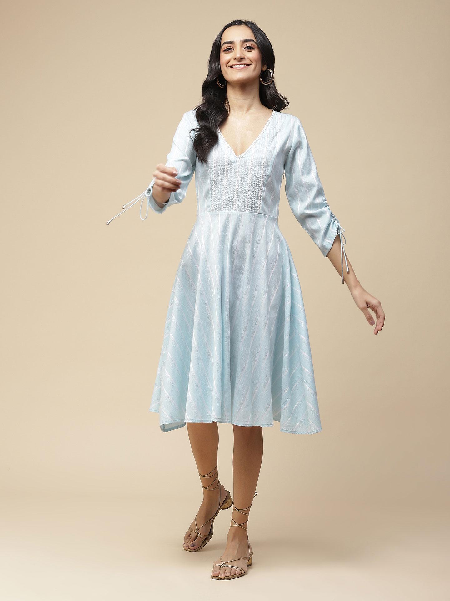 Blue Alka Short Dress