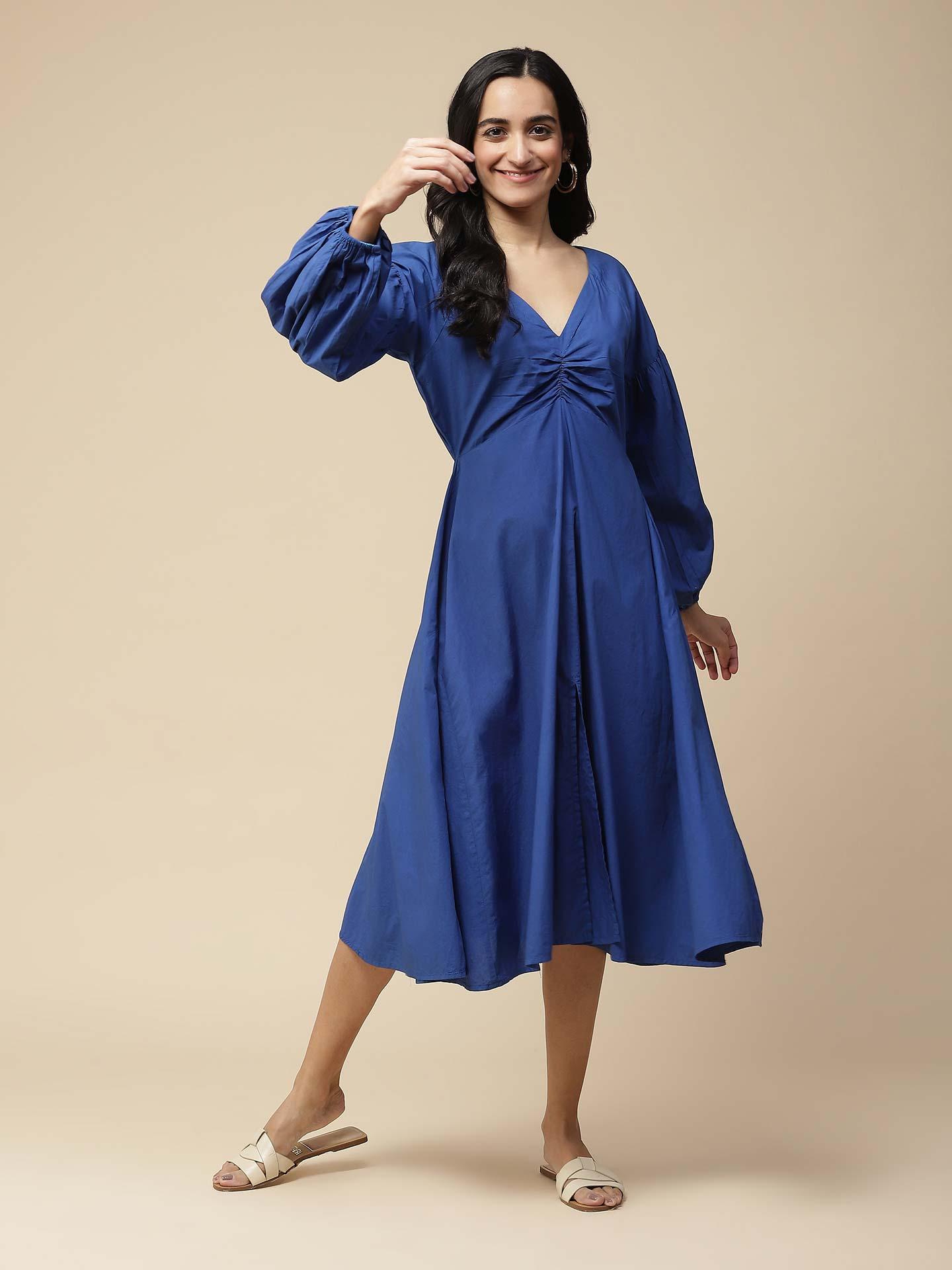 Royal Blue Havana Long Dress