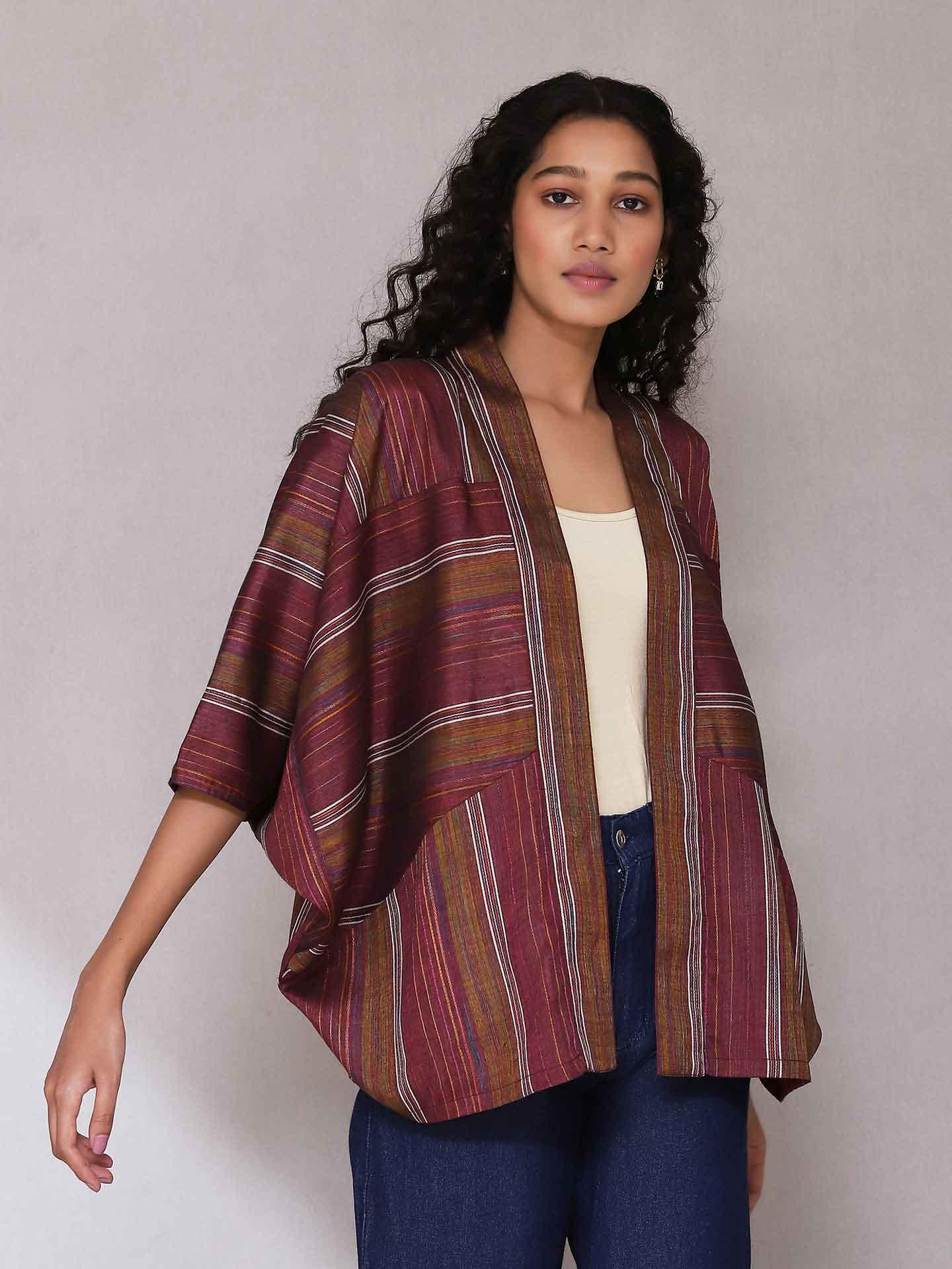Maroon Enyo Solid Shrug