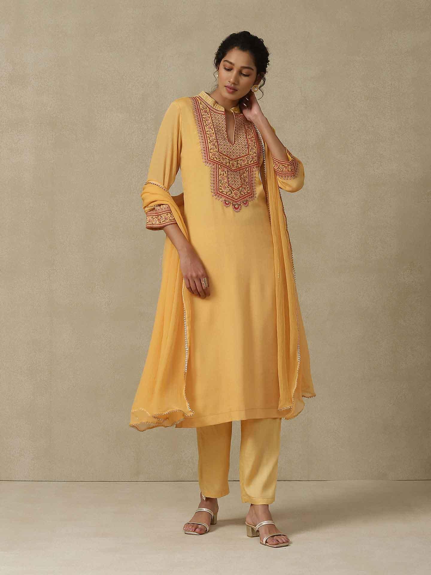 Yellow Sakura Suit Set