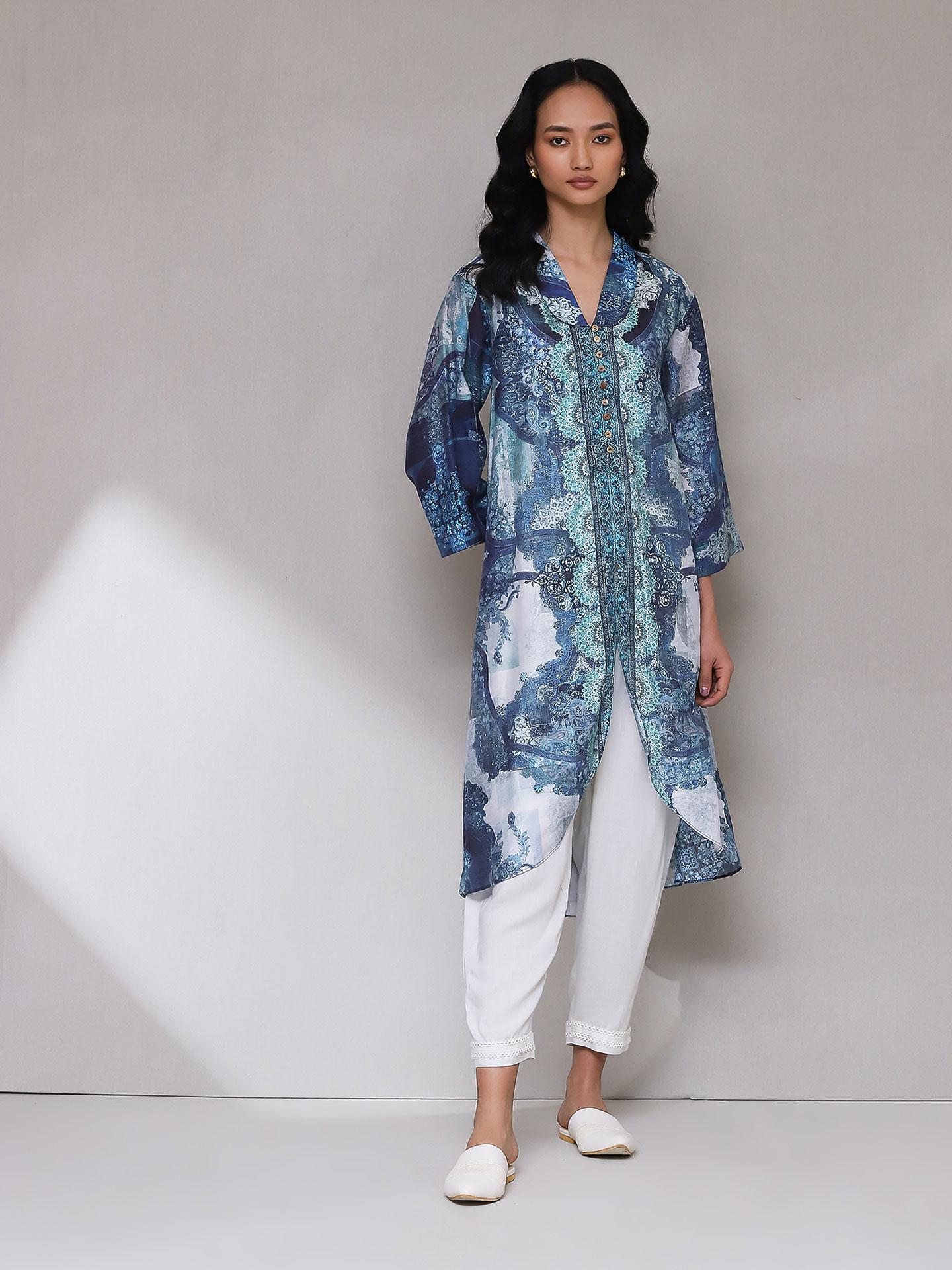Blue Kashumi Kurta Set