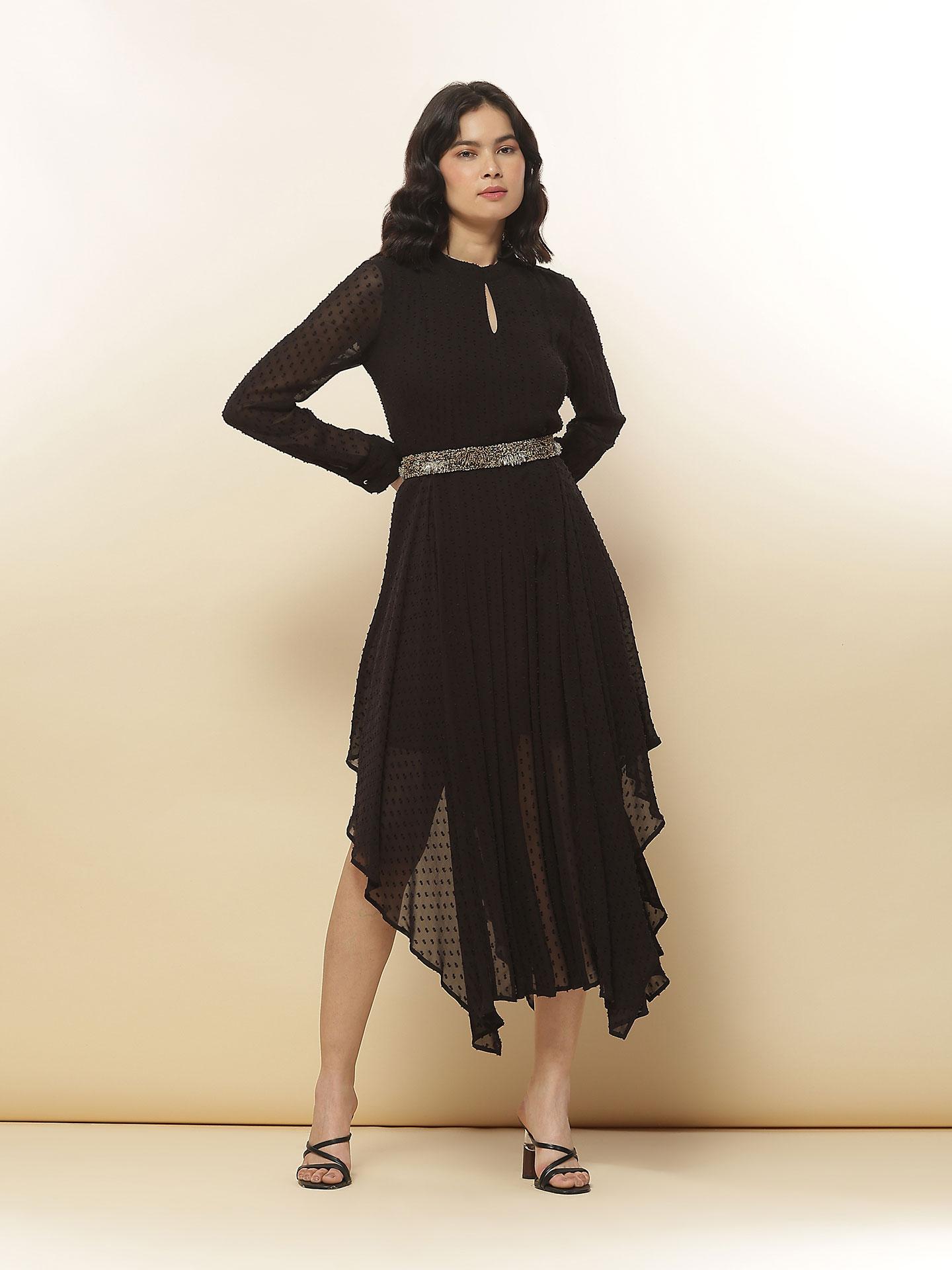 Black Luke Midi Dress