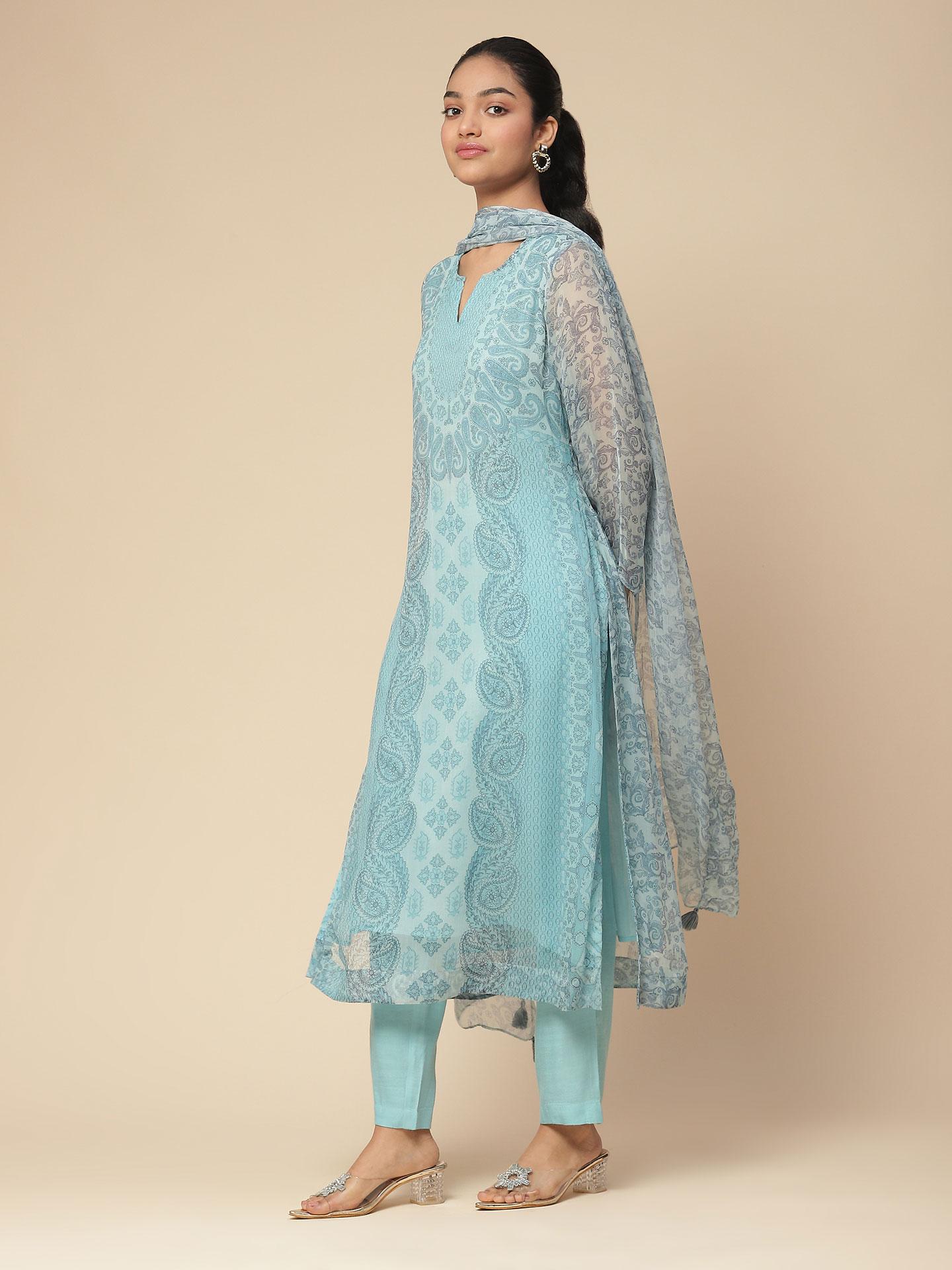 新品タグ付き】AR Puressブルー チェック柄 きやすい セットアップ 