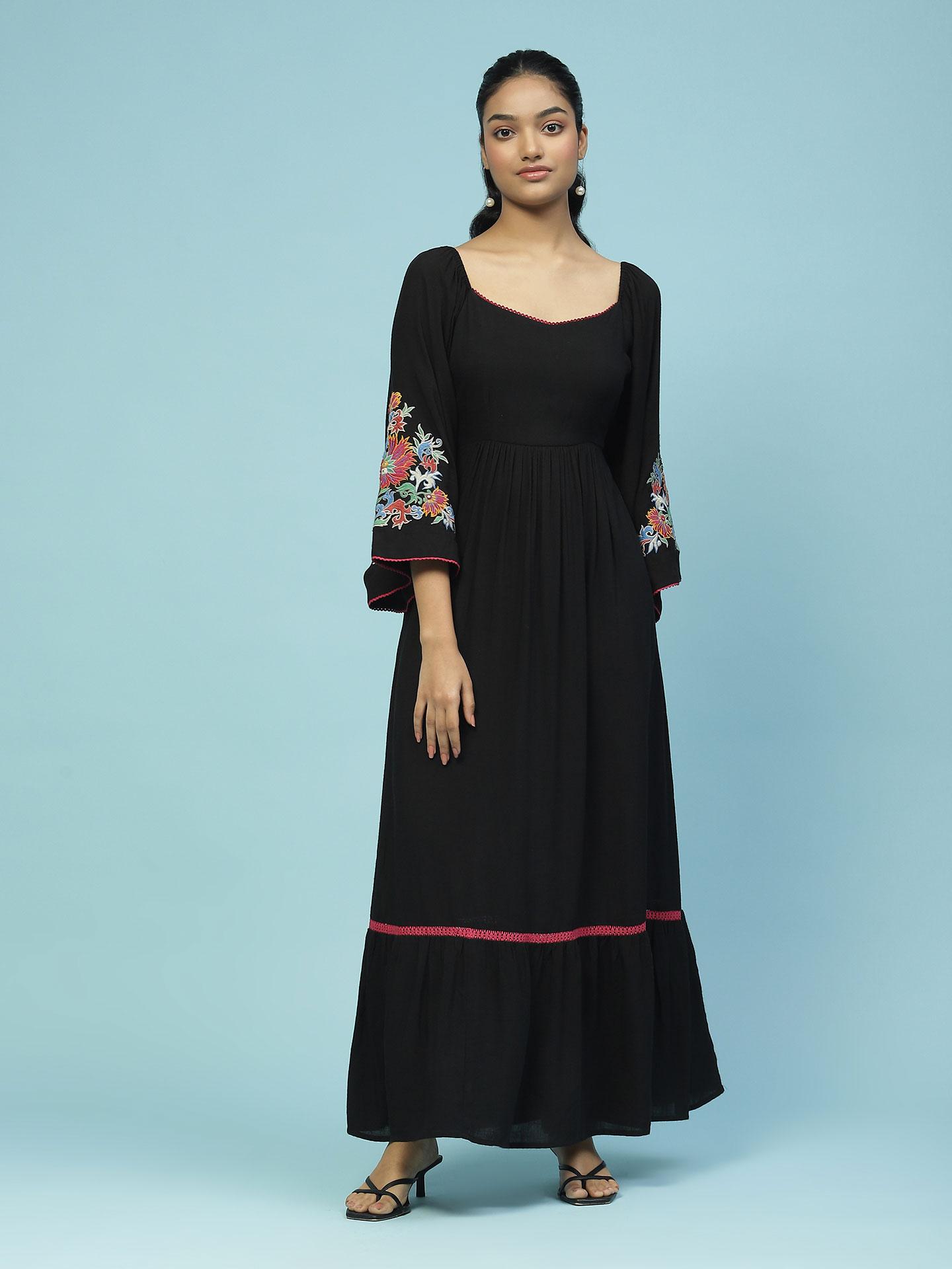 Black Barbara Long Dress