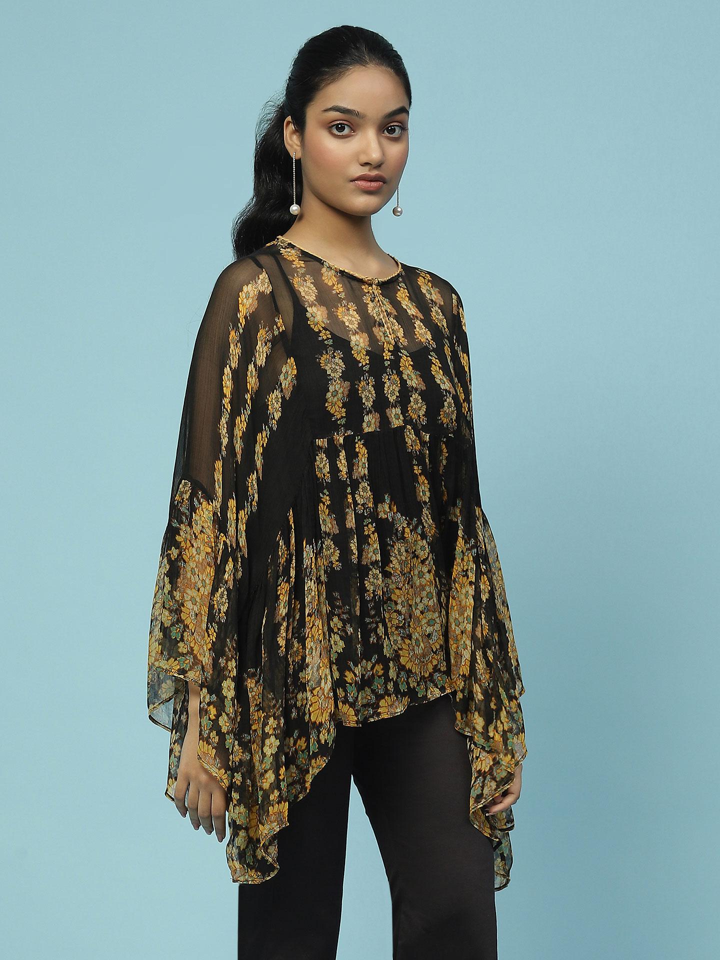 Flora Strapless Knit Top Black