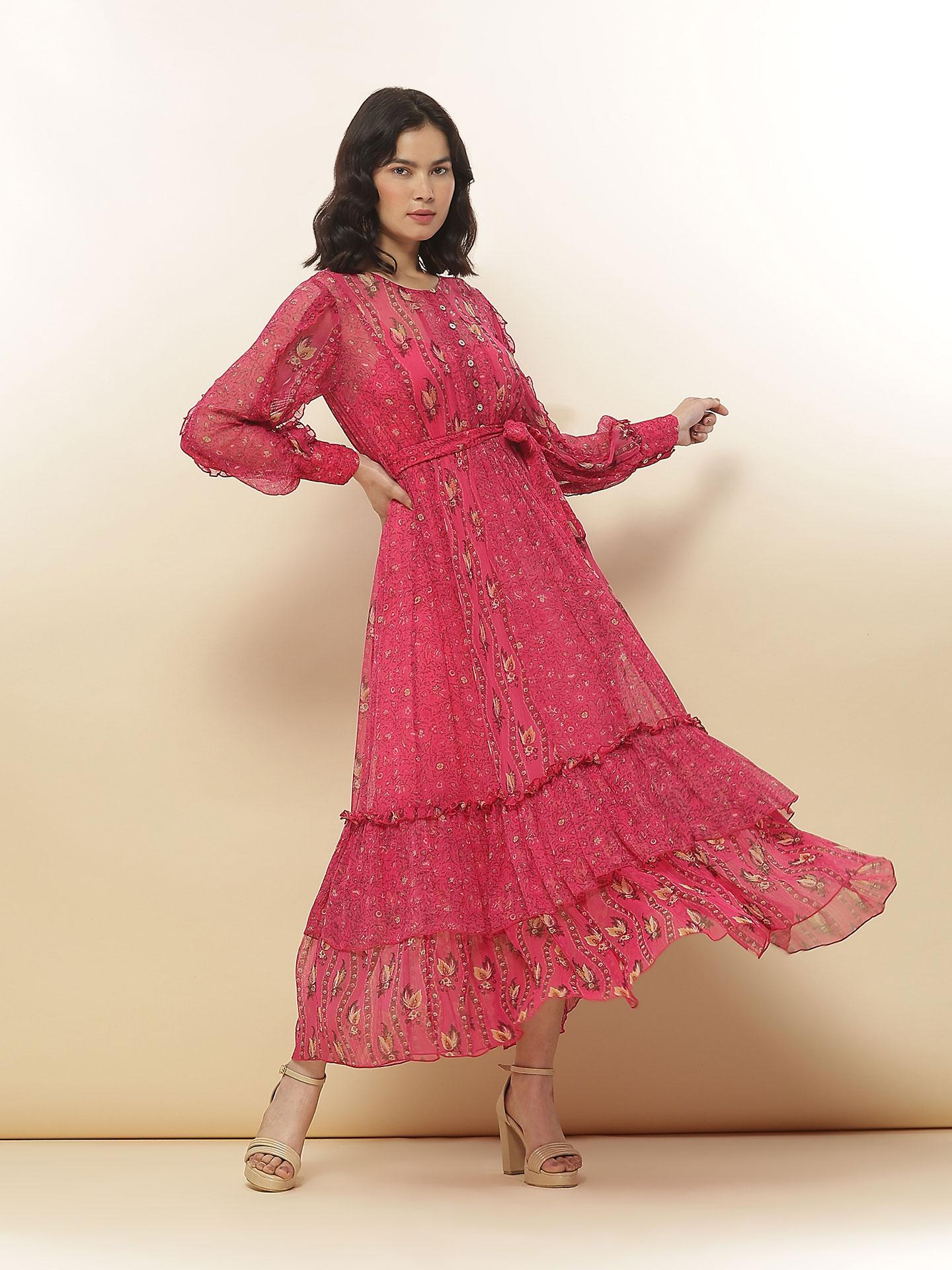 Fuchsia Felicity Long Dress