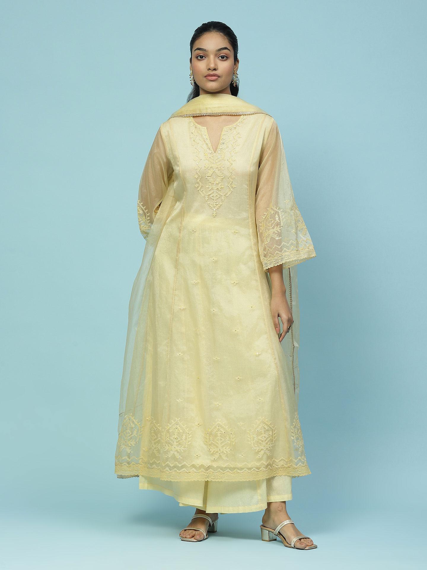 Lurex Sunshine Yellow Suit Set