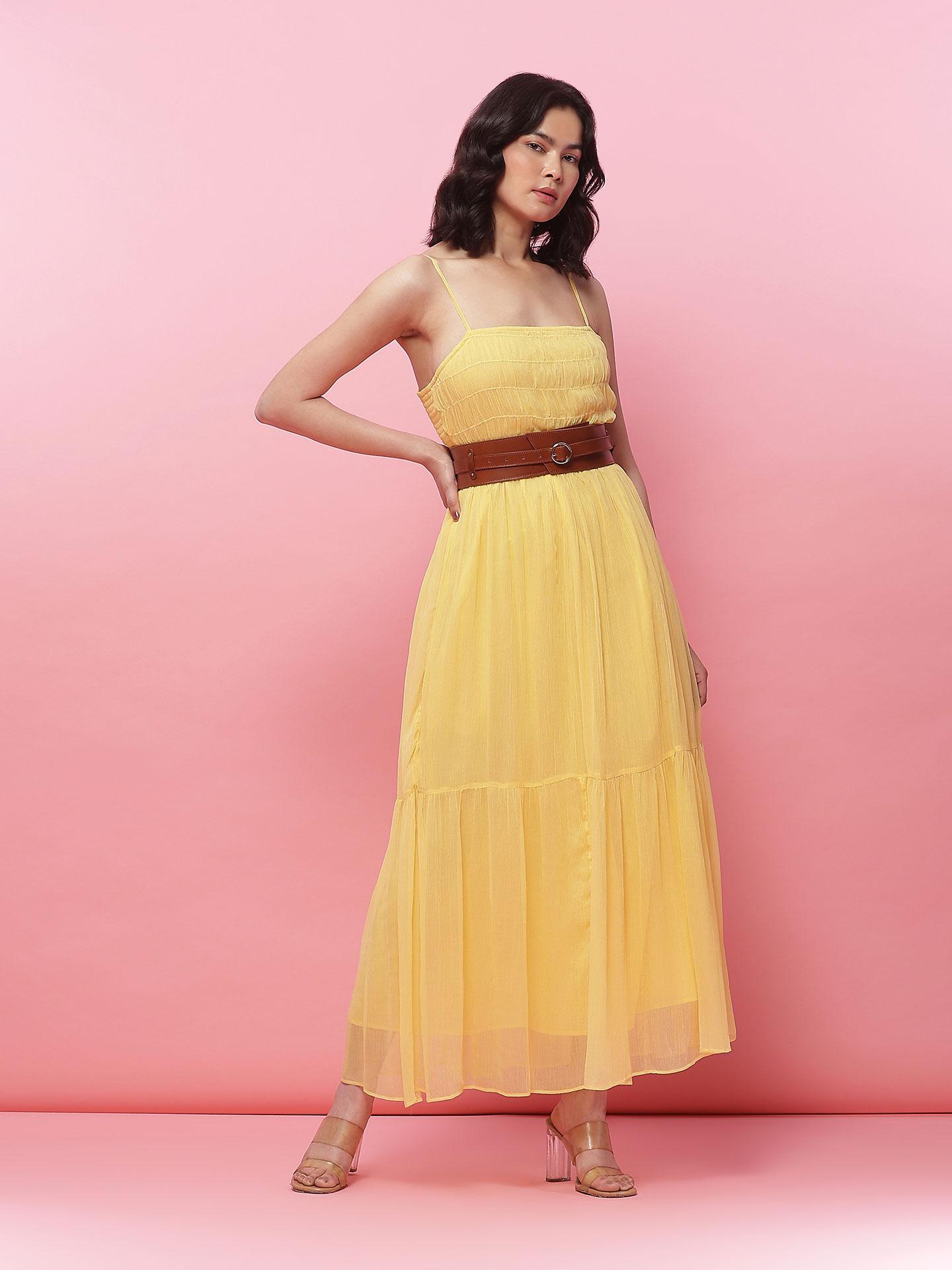 Yellow Lavena Long Dress