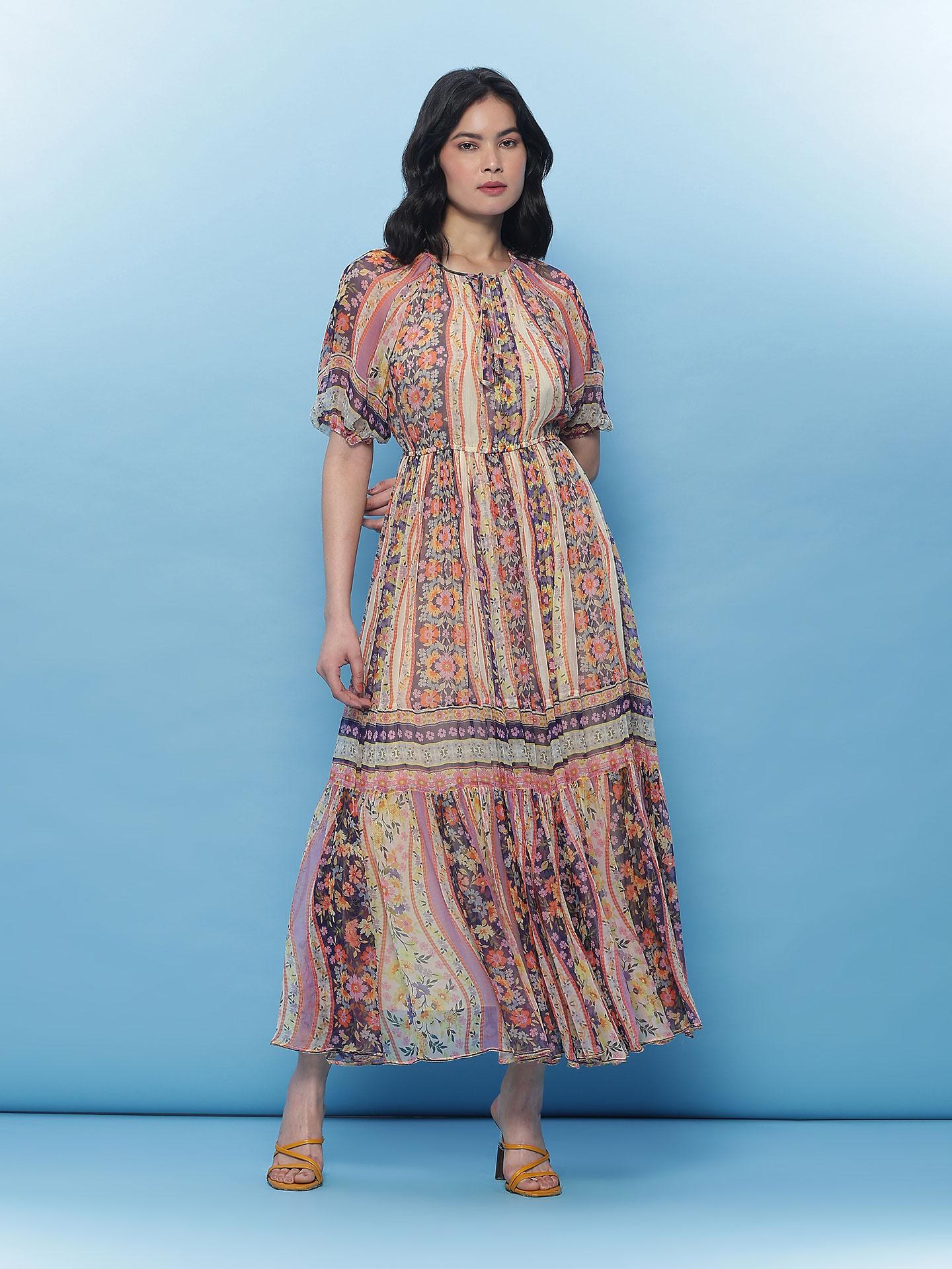 Ecru Jillian Long Dress