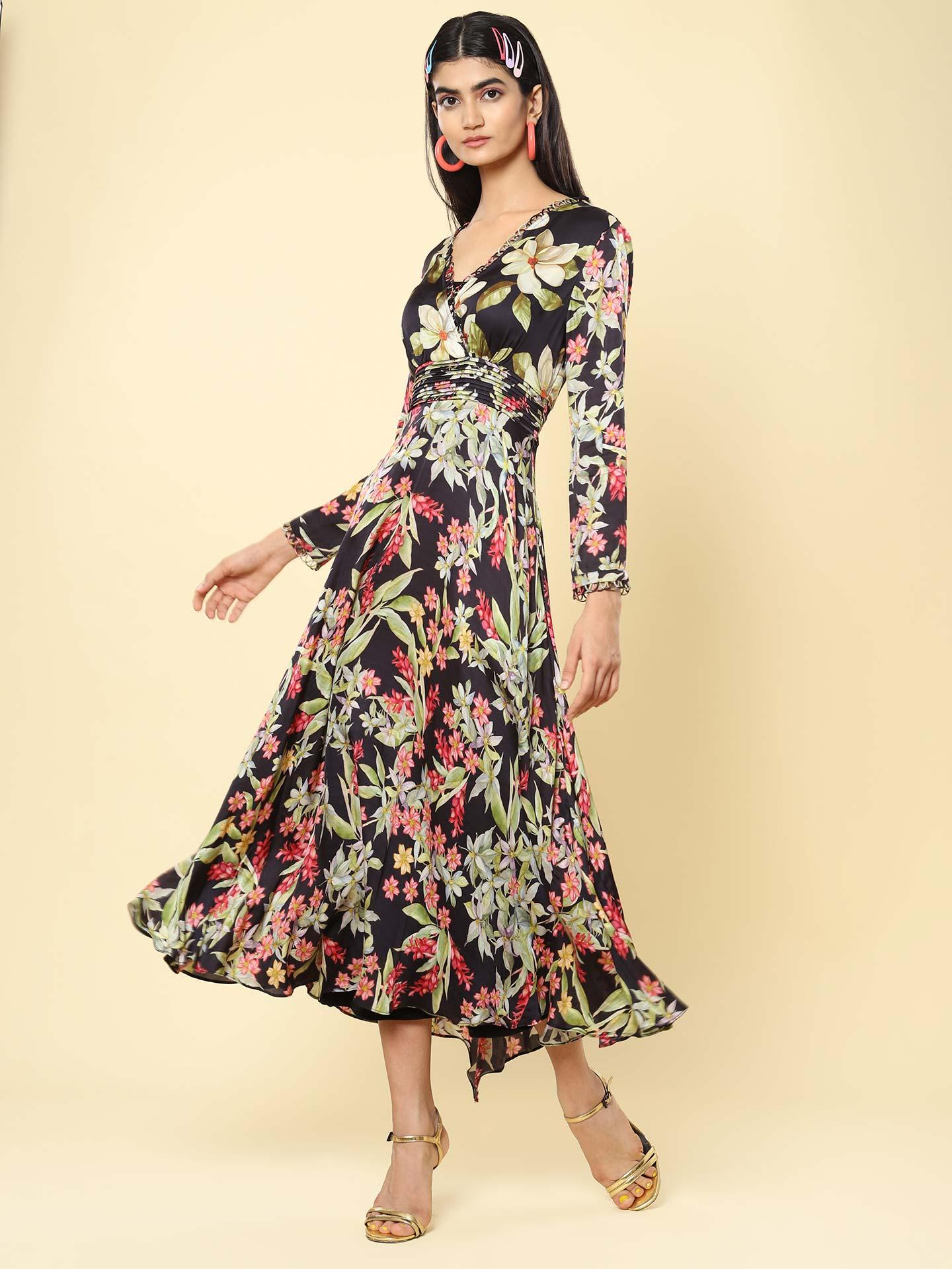 Black Crosage N Florentine Maxi Dress