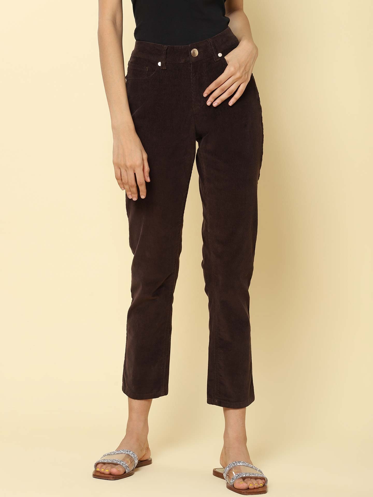 Coffee Winter Saga Straight-Leg Pants