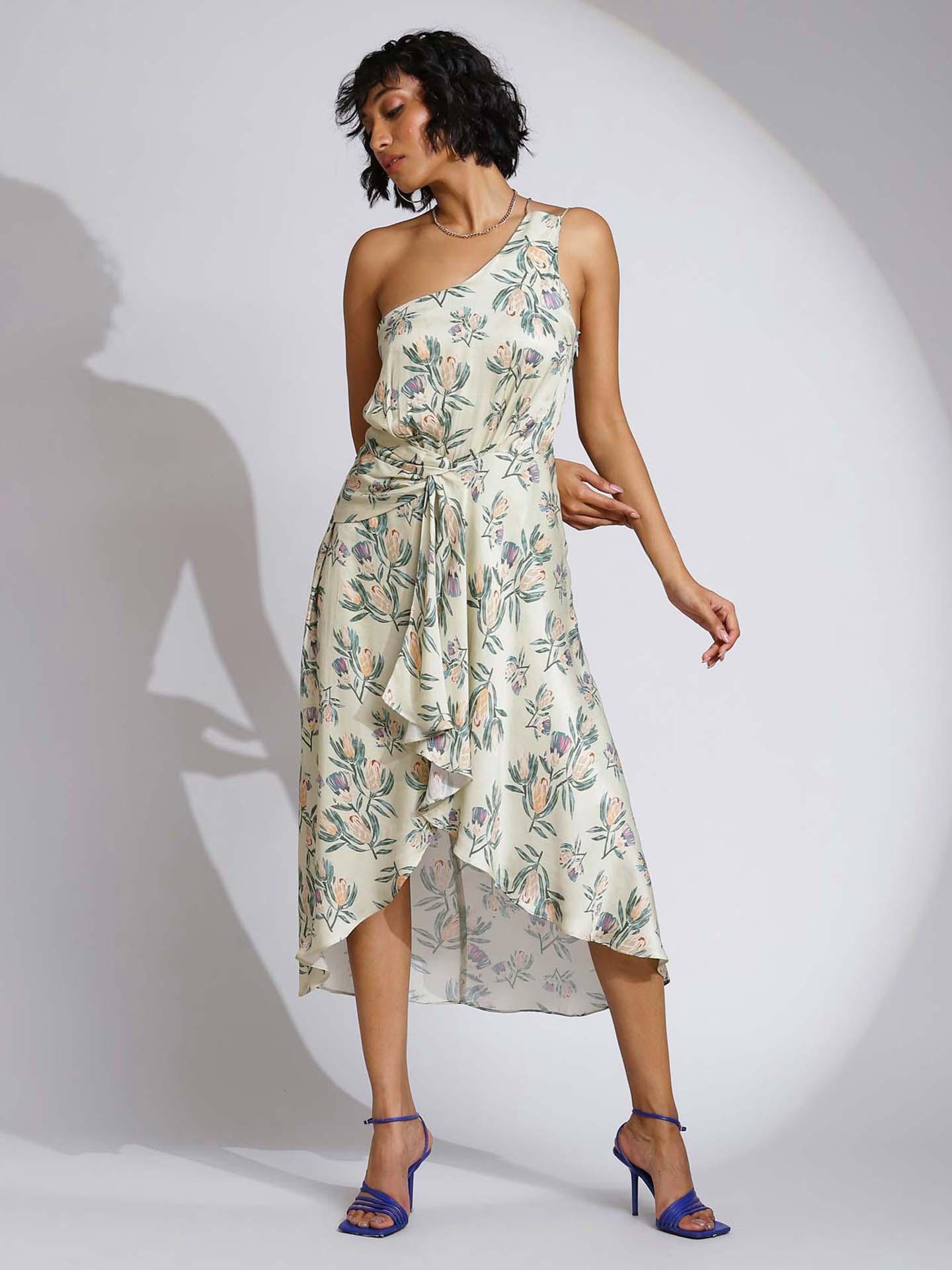 Ecru Daisy Midi Dress