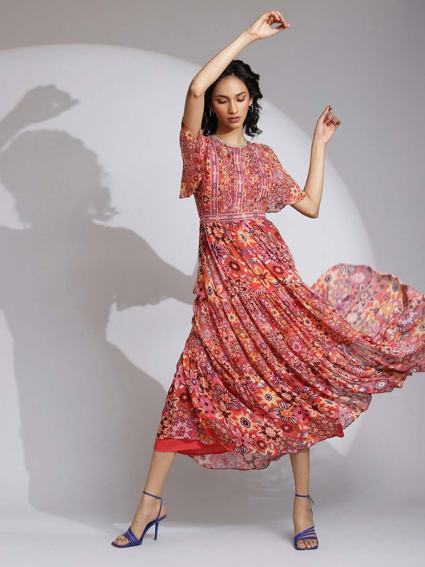 Coral Violet Dress