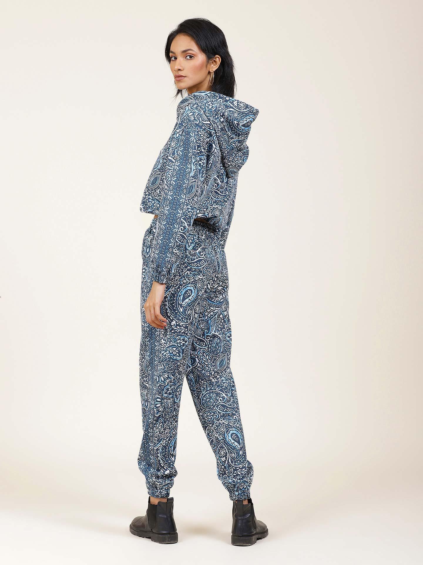 Monochrome Print Neon Rib-Detail Track Suit