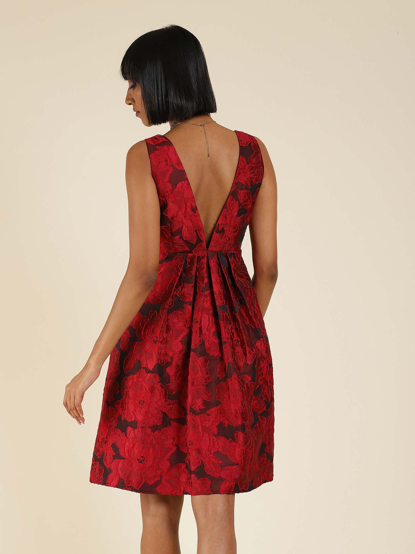Jacquard detail short dress Riu ベージュ Jacquard detail short dress – Riu