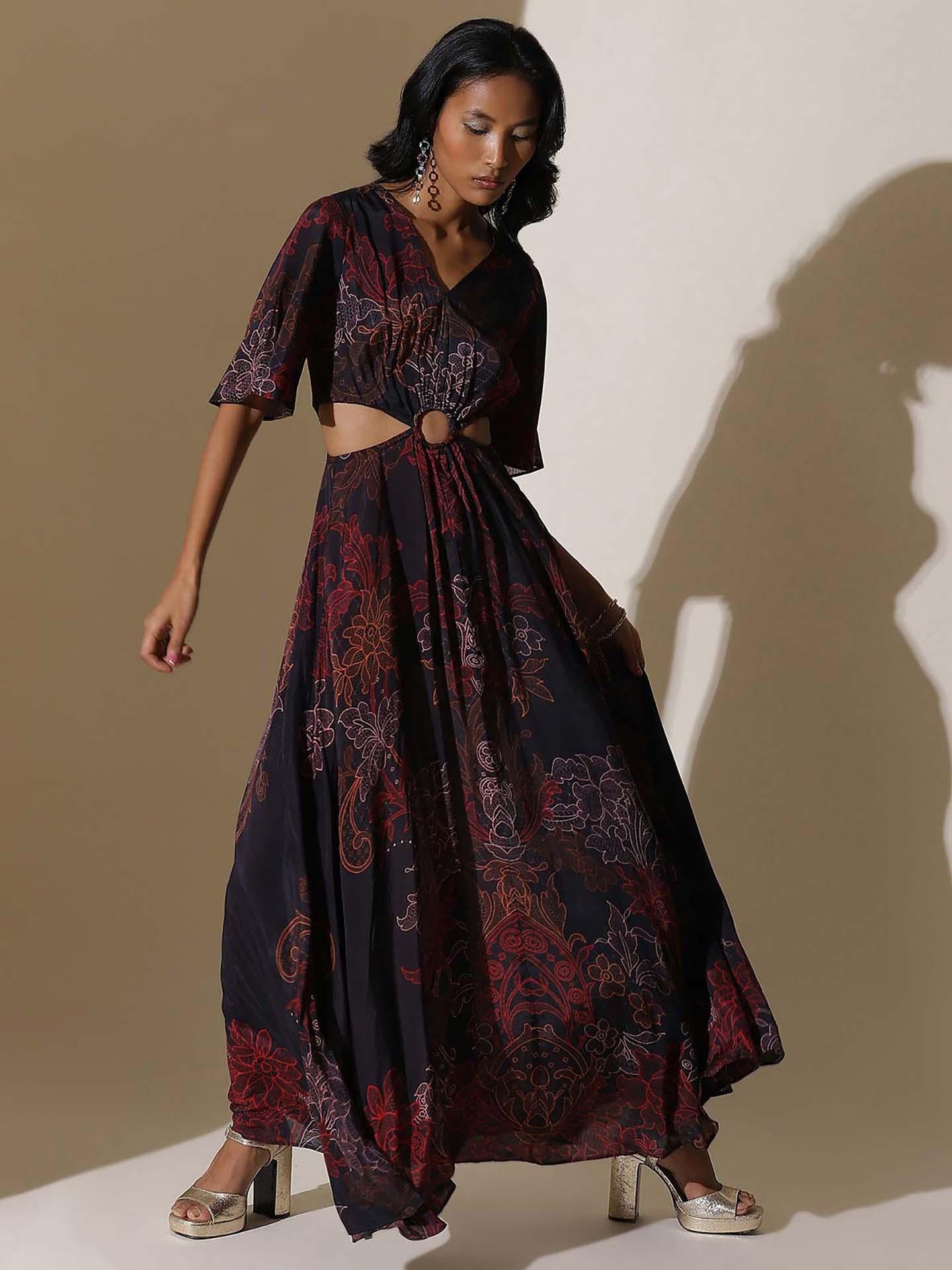 ワンピース herlipto muse floralcut-out dress herlipto Floral Cut Out Long Dress herlipto Floral Cut-Out Long